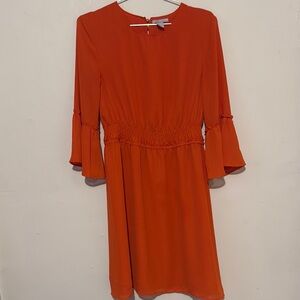 H&M Vibrant Orange Long Sleeve Dress